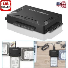 USB 3.0 to IDE & SATA Converter External Hard Drive Adapter Kit 2.5"/3.5" Cable