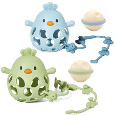 Baby Teething Toy, Hollow Chicken Silicone Teething Toys, Soft Baby Chew Toys fo