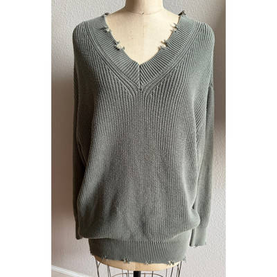 Young Fabulous & Broke Long Green Cotton Sweater S/M EUC