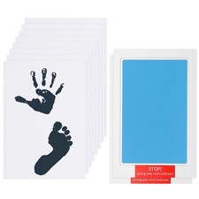 2Pcs Large Inkless Hand and Footprint Kit, Mess Free Footprint Kit, Light Blue