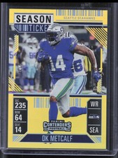 2024 Panini Contenders DK Metcalf #91 Season Ticket Gold Foil /5 