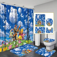 Winnie the Pooh Decor Accessories Christmas Shower Curtain or Bathroom Sets.