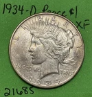 1934-D Peace Dollar $1 XF Extra Fine 90% Silver Better Date See Pictures