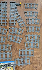 Lego City Train Track Lot 7895 + MORE! Switches, Curves & Straight Tracks