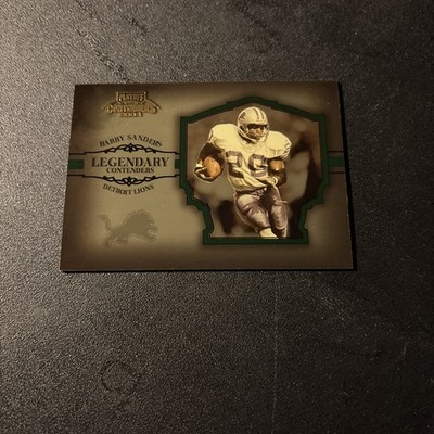 2004 Contenders Barry Sanders Legendary Green 69/100 Lions LC-1