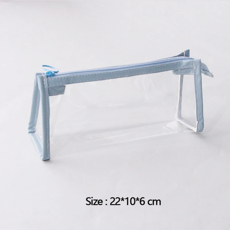 Transparent Pencil Case Large Capacity Pen Bag School Office UK