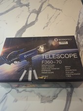 ECOOPRO F360-70 Refractor Telescope 70mm 360mm Coated Optics Altaz 100x
