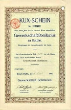 weight Bonifacius Buttlar Essen Kuxschein 1908 Rhön K + S mining Pfordte Itzenplitz