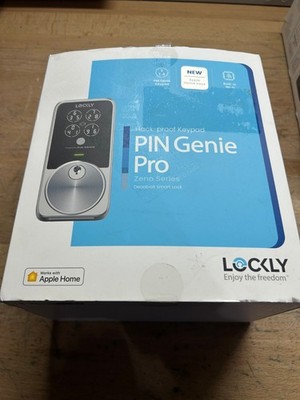 Lockly FingerPrint Secure Pro Zeno Satin Nickel Deadbolt WiFi Smart Lock Alexa