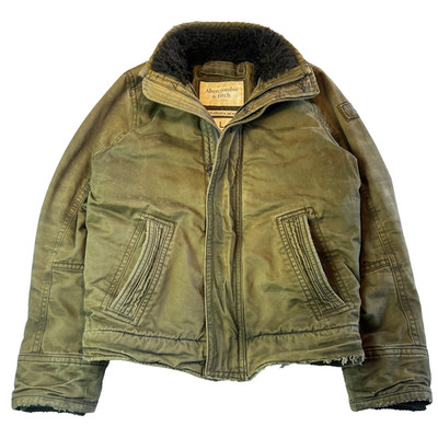 Abercrombie Fitch Adirondack Deck Jacket Large Olive Green