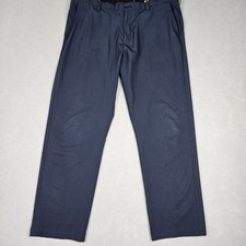 Greg Norman Men's Navy Blue Stretch Chino Pants 40x30 Performance Tech Golf