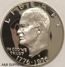 1976 S EISENHOWER TYPE 1 DOLLAR STUNNING GEM CLAD PROOF BICENTENNIAL
