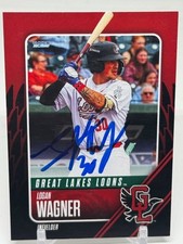 2025 Choice Great Lakes SIGNED Logan Wagner Los Angeles Dodgers