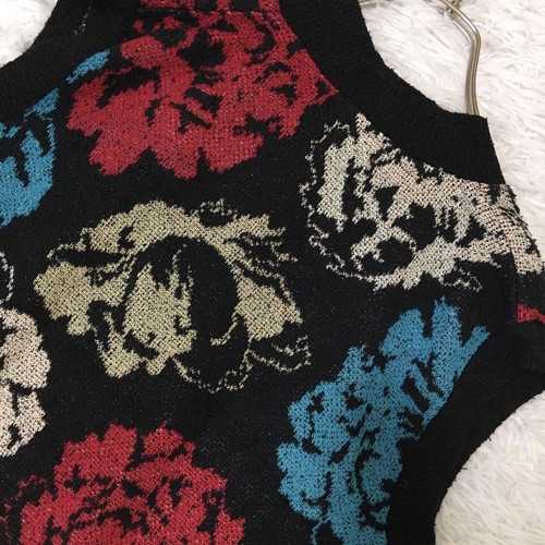 MISSONI orange tag cotton knit vest vest black M F/S from Japan - Picture 9 of 14
