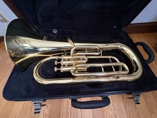 Yamaha YEP-201 Euphonium Brass Clear Lacquer w/ Case Mouthpiece Japan