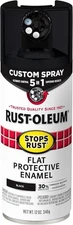 Rust-Oleum Stops Rust 5-in-1 Custom Spray Paint, 12 oz, Flat Black (376855)
