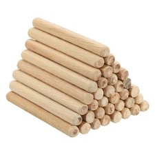 5/16" x 3-1/8" 8 x 80mm Wood Dowel Pins, 120 Pack Fluted Wooden Dowel Pin Be...