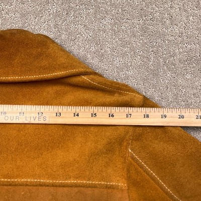 Vintage 70s Suede Jacket Mens 36 Brown Leather Western Split