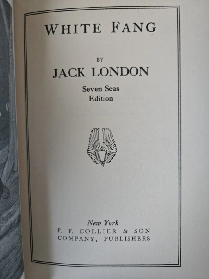 Jack London / White Fang 1st Edition 1906 Collier Seven Seas Edition Rare Green - Image 4 of 4