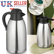 2 Litre Insulated Vacuum Jug Stainless Steel Tea Pot Flask Coffee Travel Thermos