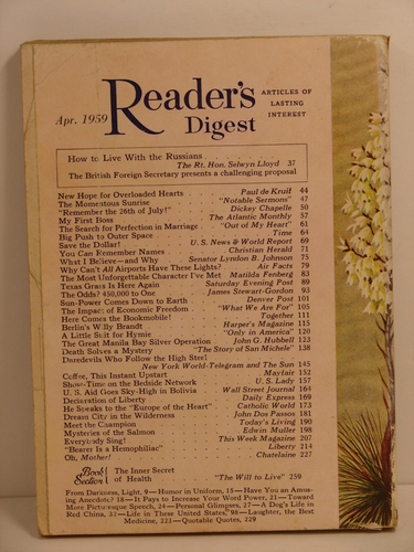 1959 Mar., & Apr. READER'S DIGEST MAG. Vintage History Short Stories, H275 - Picture 3 of 5
