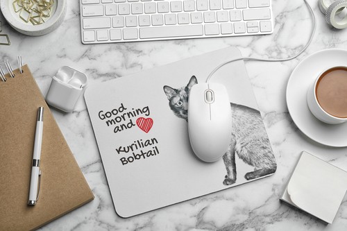 Kurilianer Bobtail Mauspad mit Katze Art-Dog - Bild 6 von 7