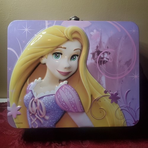 Disney Rapunzel Princess Metal Lunchbox Raised Graphics Kids Collectible School