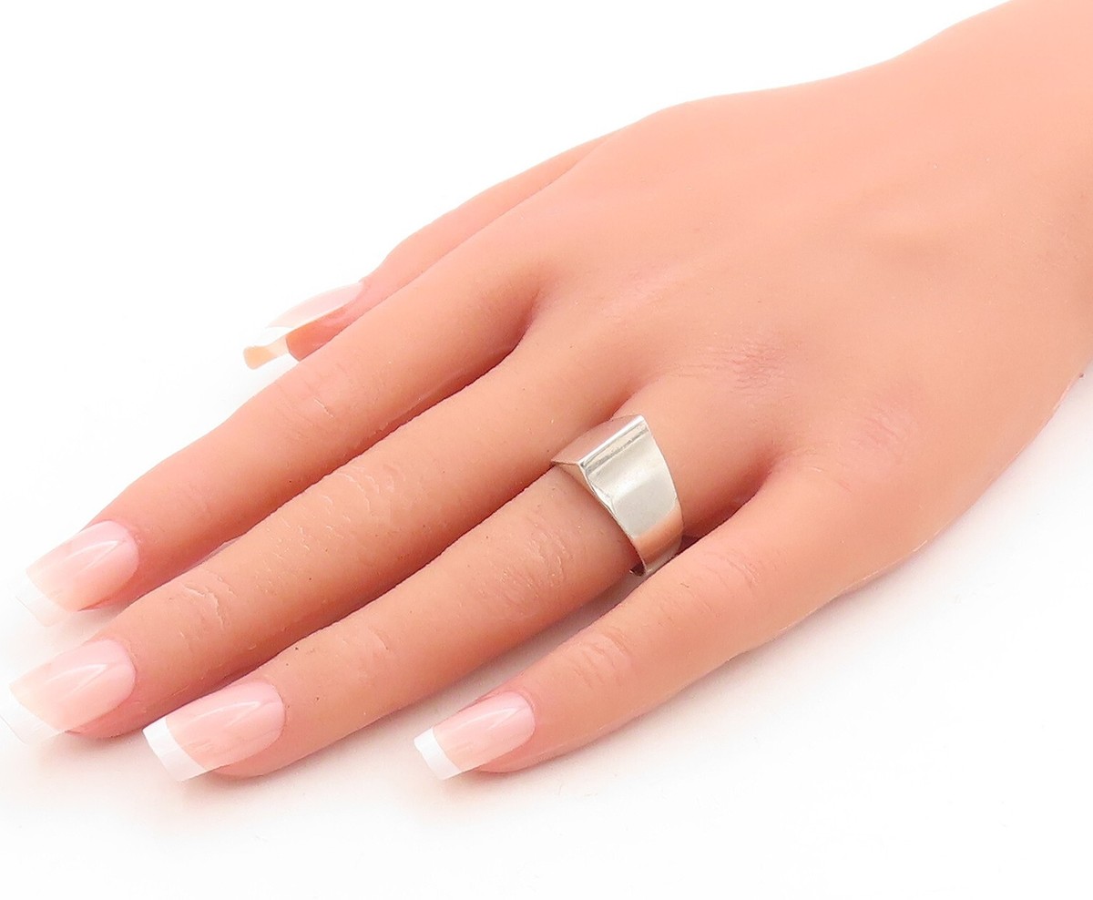 925 Sterling Silver Vintage Ring MEXICO Minimalist Pointed