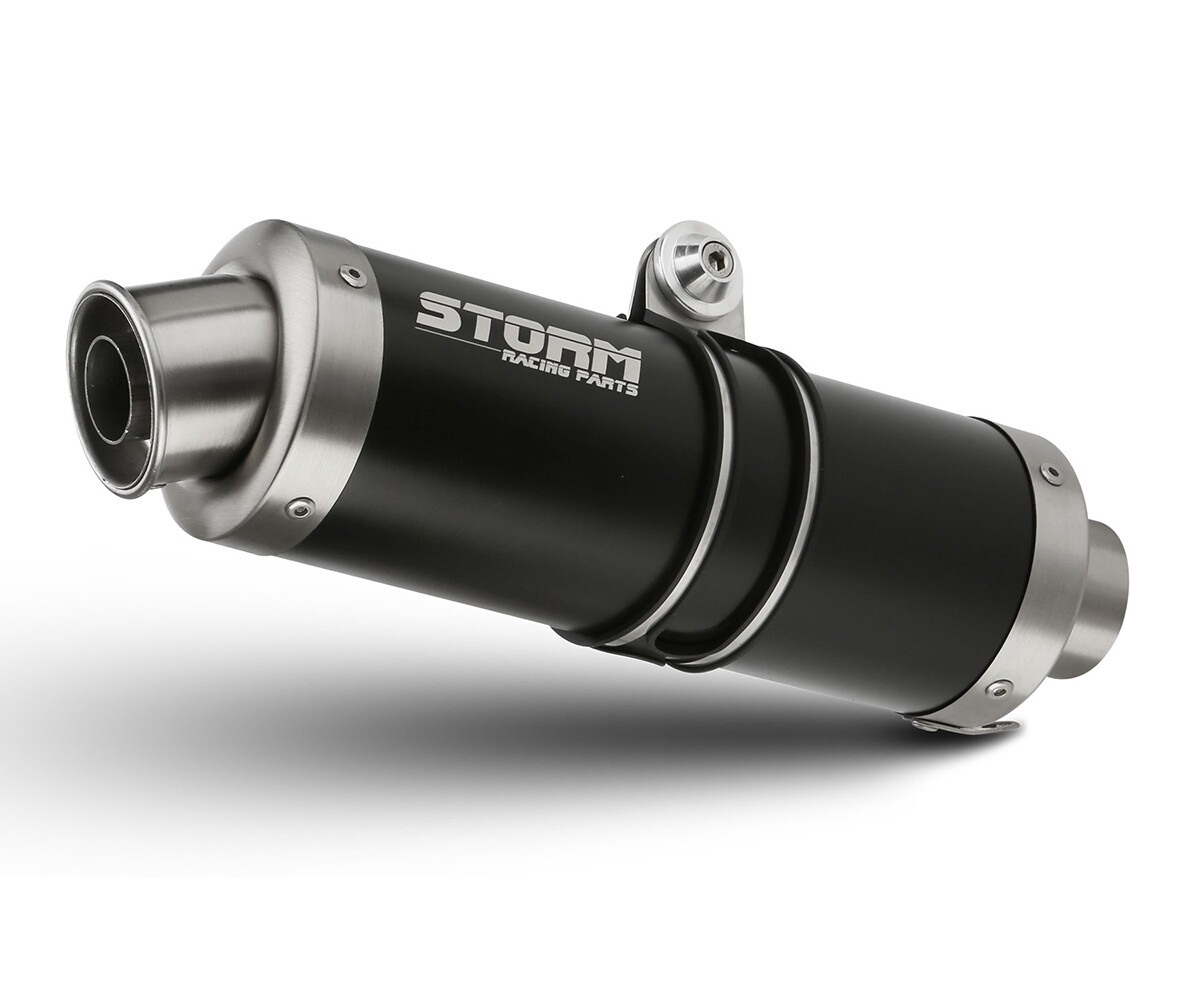 Exhaust Storm by Mivv Muffler Gp Nero Steel for Yamaha Mt-03 2015 > 2026