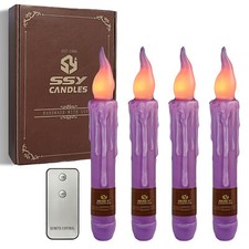 4 Pack Flameless LED Taper Candles with Remote LED Battery Operated Candle