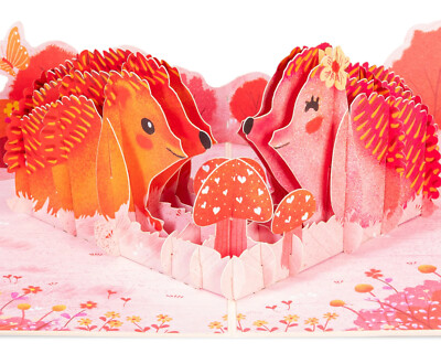 Pop Up Card, Love Hedgehog, Anniversary, Wedding, Mom, Valentines Day card