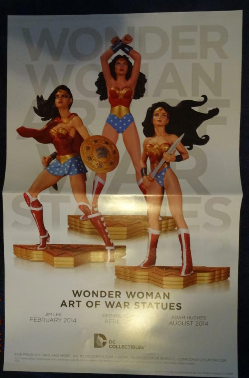 WONDER WOMAN ART OF WAR STATUES Promo Poster, 11 x 17, 2013, DC Unused
