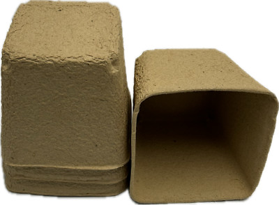 12 Pack- 4'' Biodegradable Starter Pots- Natural Fiber Material- Free Shipping