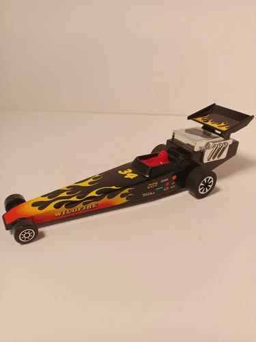 Tonka Wildfire Dragster black plastic car. 9" #178 Cluch Poppers VTG 1982 works!