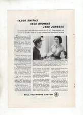 Bell Telephone System  AT&T Securities - Vintage Magazine Ad - 1959 - 7" X 10"