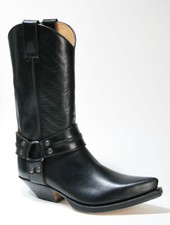 3305 Sendra Stivali da Cowboy Biker Ciclon Nero Ibiza Tacco IN Pelle