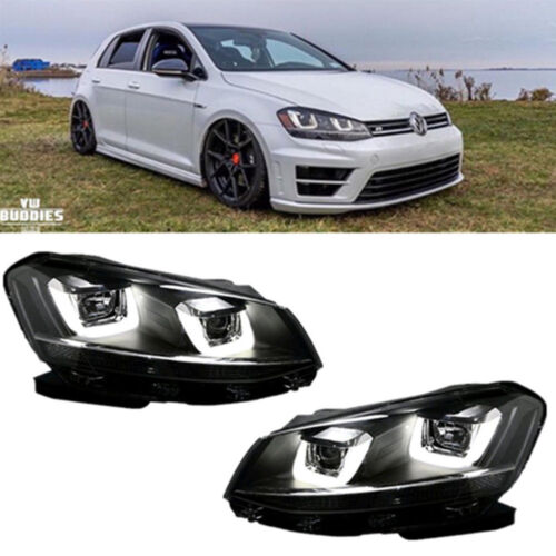 Led DRL Headlights lamps For VW Volkswagen Golf MK6 GTI 2008-2014 Assembly - Picture 1 of 4