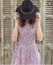 Maeve Anthropologie Women's Sz 8 Bathing Beauty Divers Swimming Tie Waist Dress