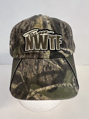 Team NWTF Hat Green Camo Strap Back National Wild Turkey