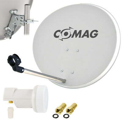 COMAG Digitale SAT Anlage 60 cm Satelliten Spiegel Schüssel +SINGLE LNB 0,1db HD