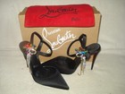 AUTH NEW WOMEN LOUBOUTIN GOLDINA RAIN 100 CRYSTAL EMBELLISHED SATIN PUMPS US 7 — photo 3