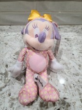 Disney Store Minnie Mouse Plush Stuffed Animal Pink Easter Bunny 12 Plush Toy