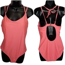 Athleta Swimsuit Keyhole One Piece Swimsuit Pink Coral Petal Size Medium