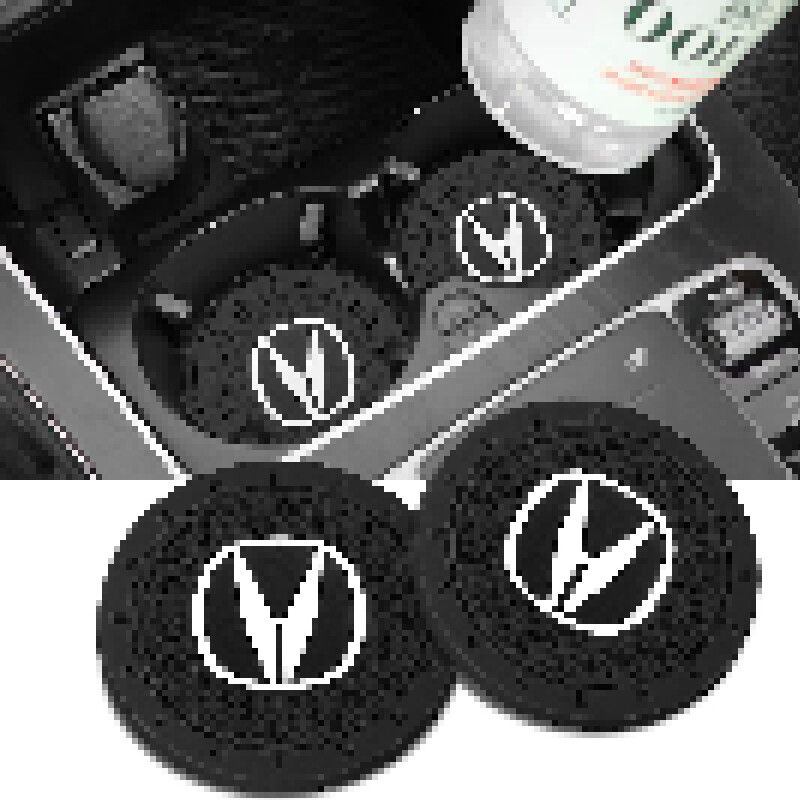 Car Cup Holder Universal Non-Slip Coaster Silicone Waterproof Pad for Acura Logo