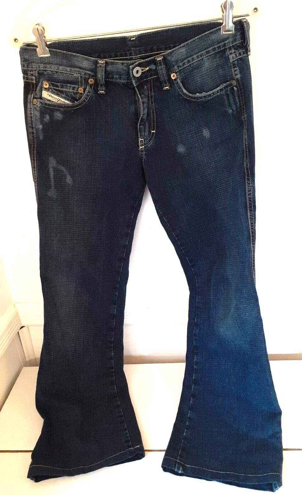 Diesel Industry Jeans Zink Boot Cut Womens Size 28 Made in Italy Distressed