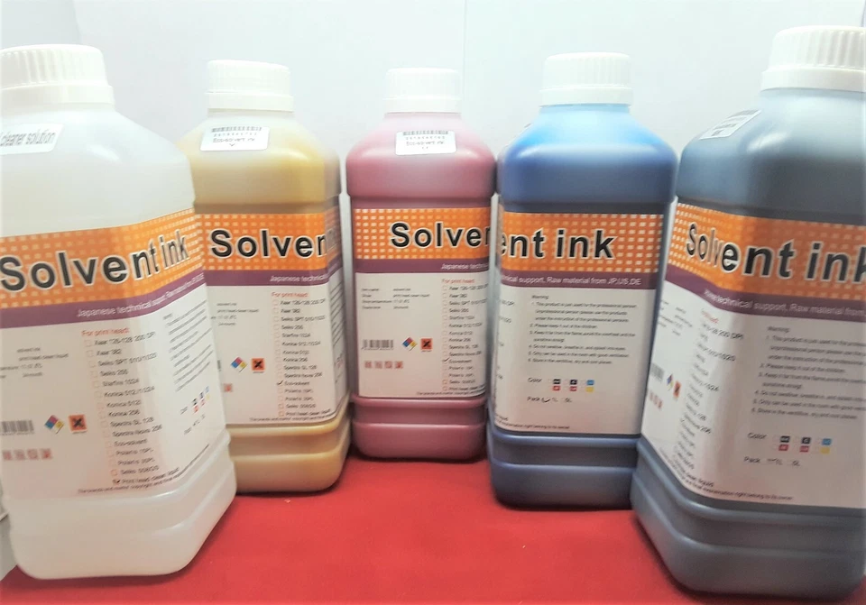 4L Eco Solvent Ink + 1L Cleaner Solution Roland Mutoh Mimaki DX4 DX5 DX6 DX7 USA - Image 2 of 2