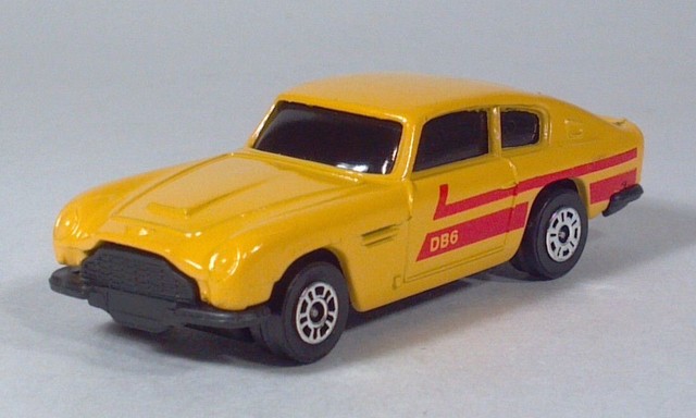 Aston Martin DB6 Yellow With Red Stripes 2.75" Die