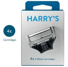 HARRY'S 4-PACK 5-BLADE REPLACEMENT CARTRIDGES MADE IN GERMANY