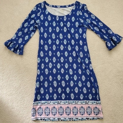 Lilly Pulitzer Sophie Ruffle Dress UPF 50+ in Lapis Lazuli szS - Picture 10 of 14