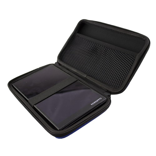 caseroxx GPS-Case per Garmin DriveSmart 65 in azzurro fatto di fibra artificiale - Foto 4 di 5